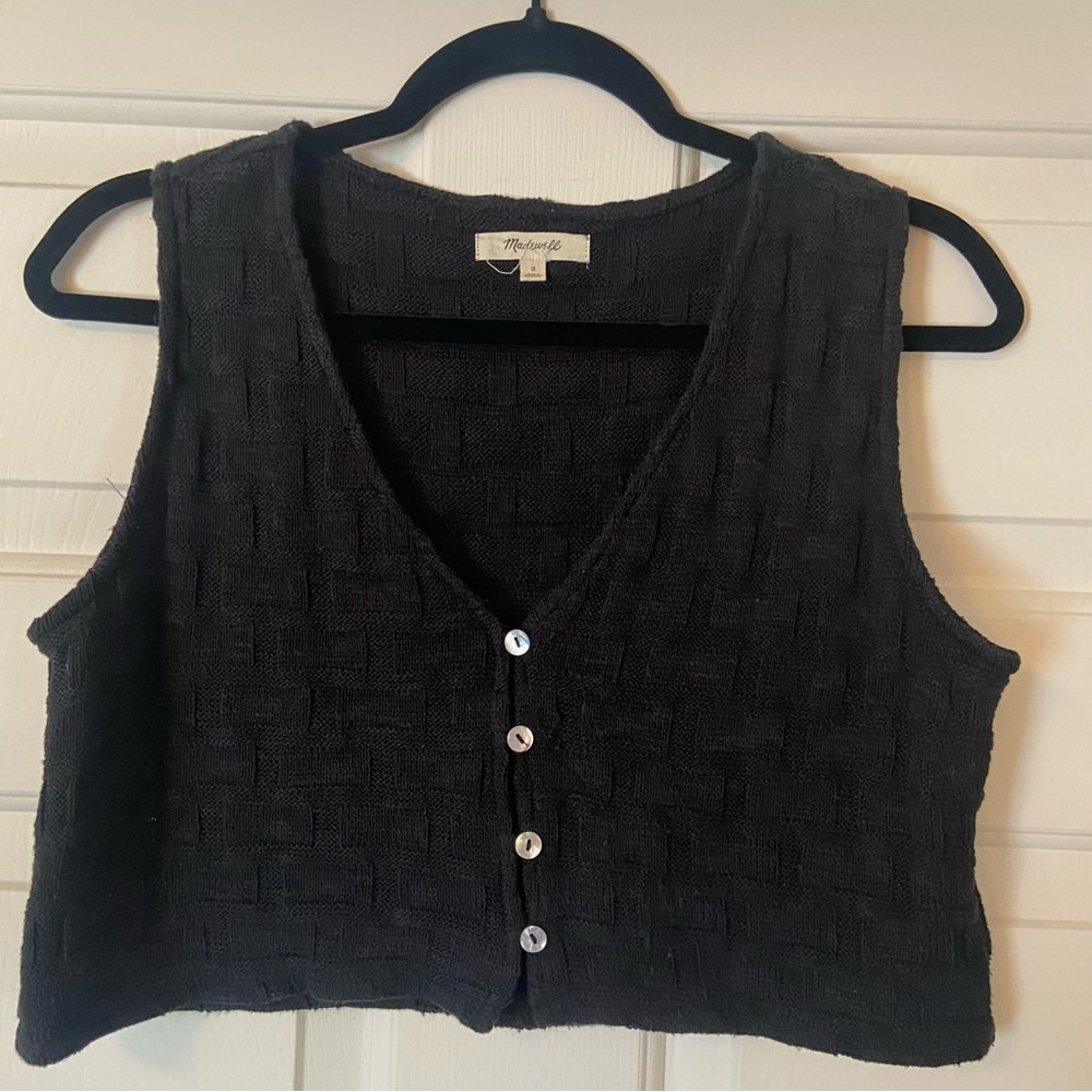 Madewell basket weave vest